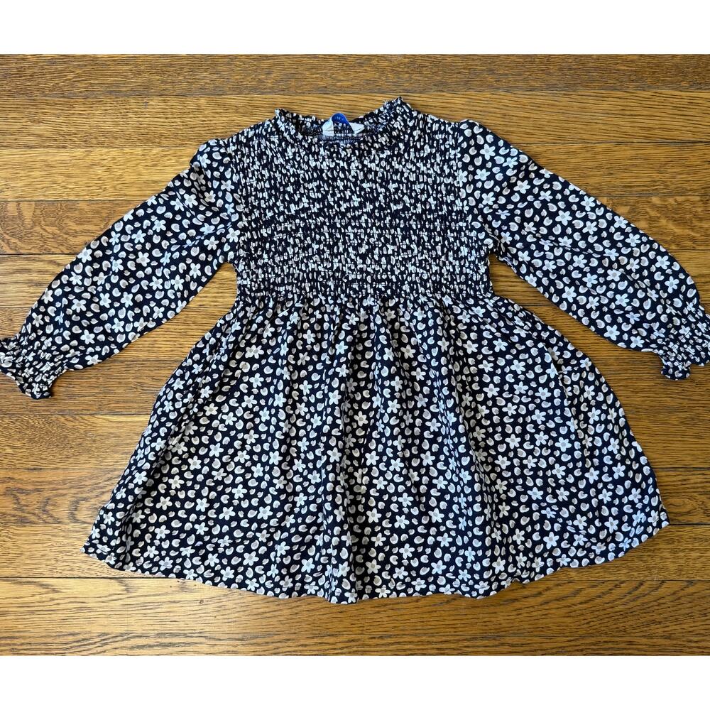 Mayoral Girls' Smocked Navy and White Floral Dress Size 2